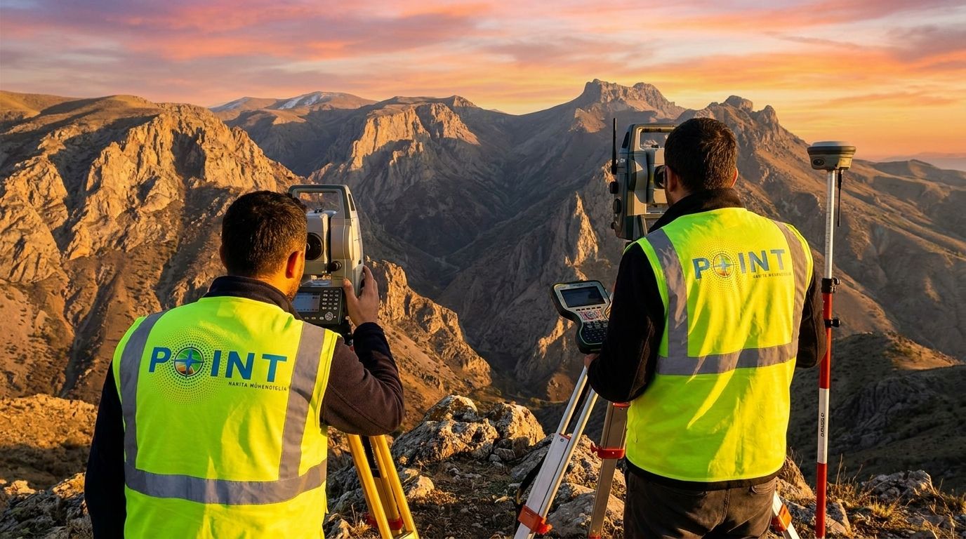 Point Harita saha ölçüm ekibi